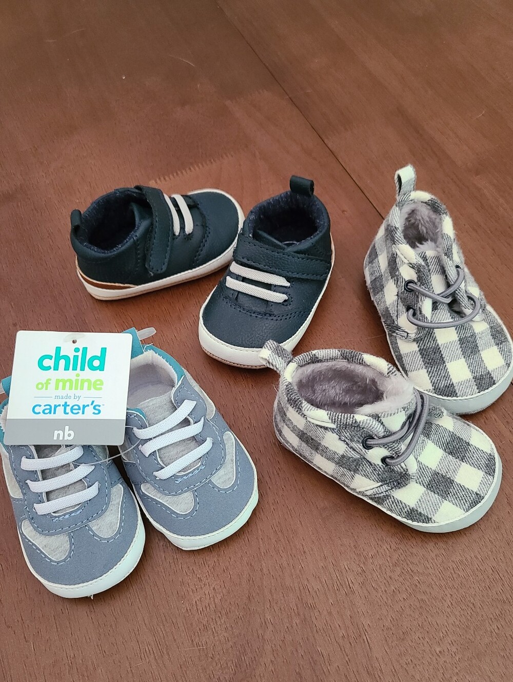 Ro+Me Robeez & Carter's Infant Crib Shoes Bundle Lot Blue Boys 3 Pairs EUC & NWT